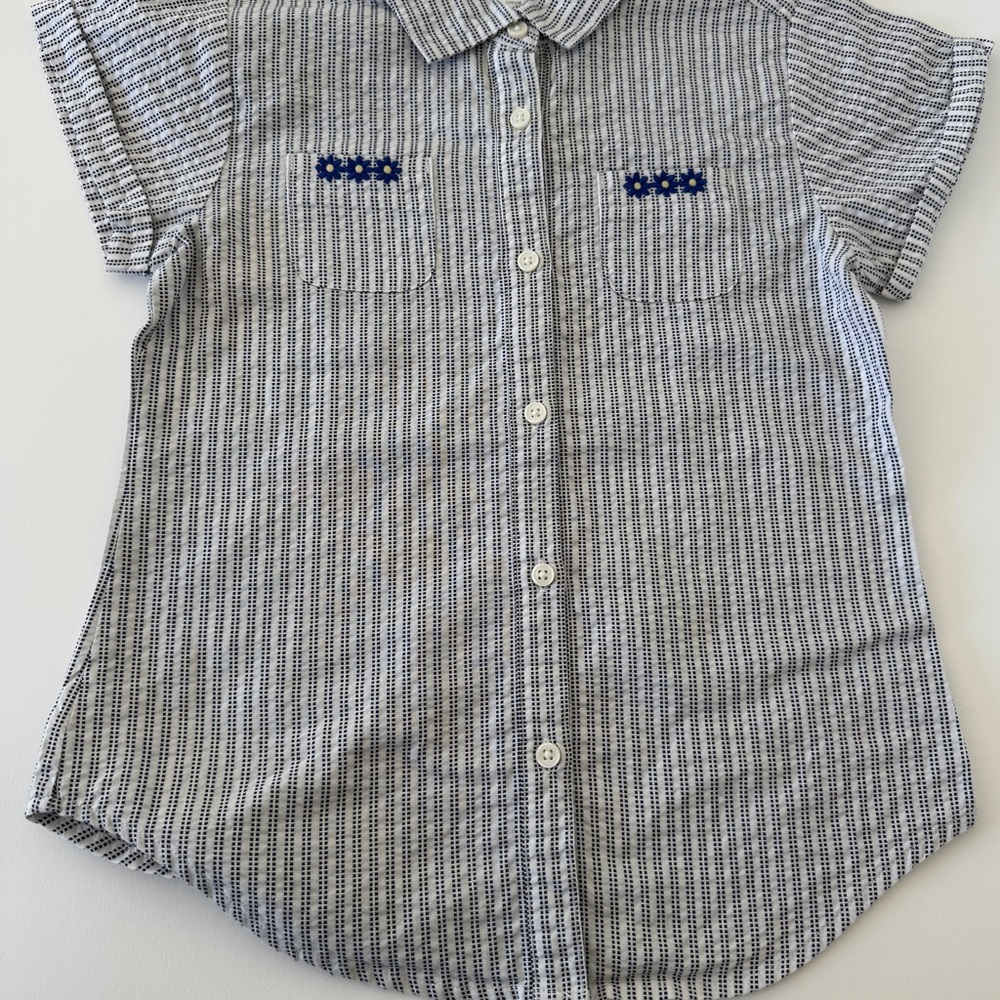 Striped Blue and White Kids Shirt